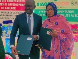 Signature de la convention de financement de 500 millions FCFA au profit du Réseau des m Groupements des Femmes de Développement de Kaolack